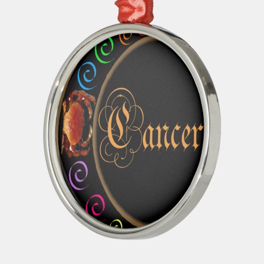 Krebs Silbernes Ornament (Links)