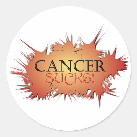 Krebs Sind zum Kotzen Aufkleber (Vorderseite)