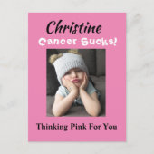 Krebs Sind zum Kotzen! Denken rosa Brustkrebs Well Postkarte (Vorderseite)