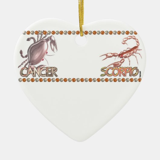 Krebs-Skorpionsfreundschafts-Tierkreisastrologie Keramikornament (Vorne)