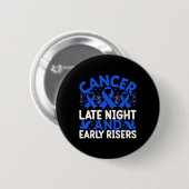 Krebs spät und früh - Weltkrebs Button (Vorne & Hinten)