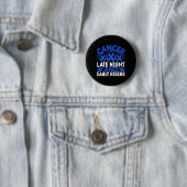 Krebs spät und früh - Weltkrebs Button (Beispiel)
