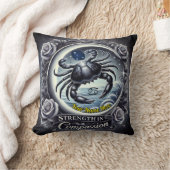 Krebs "Stärke in Mitgefühl" Kissen (Decke)