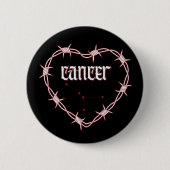 Krebs Sternbild Gothic Edgy Geburtstag Button (Vorderseite)