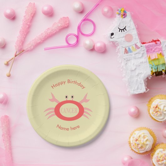 Krebs-Sternchen-Schildkrötenpapier-Party Pappteller (Party)