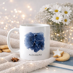 Krebs Sternennacht Konstellation Benutzerdefiniert Kaffeetasse