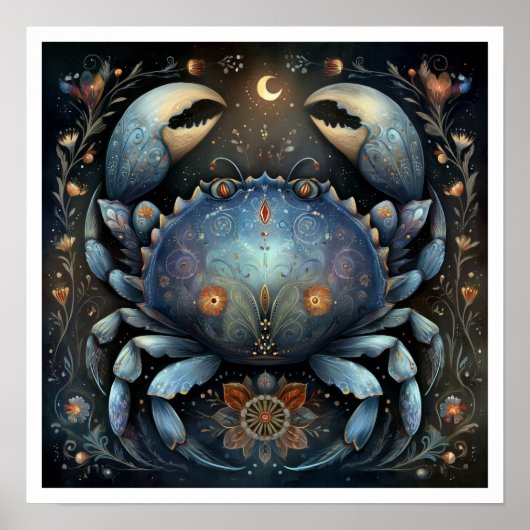 Krebs Sternzeichen Astrologie Himmels- Poster (Vorne)