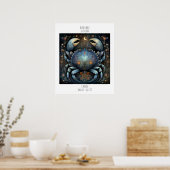 Krebs Sternzeichen Astrologie Name & Geburtstag Poster (Küche)