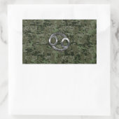 Krebs-Sternzeichen auf der digitalen Camouflage vo Rechteckiger Aufkleber (Tasche)