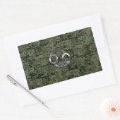 Krebs-Sternzeichen auf der digitalen Camouflage vo Rechteckiger Aufkleber (Umschlag)