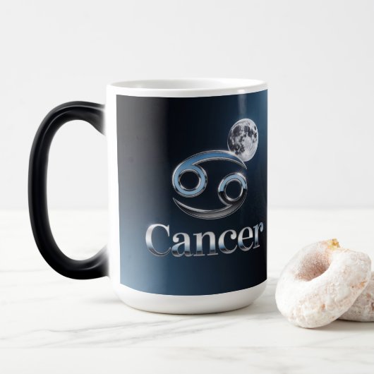 Krebs-Sternzeichen-Glyphe Mond Morphing Tasse (Mit Donut)