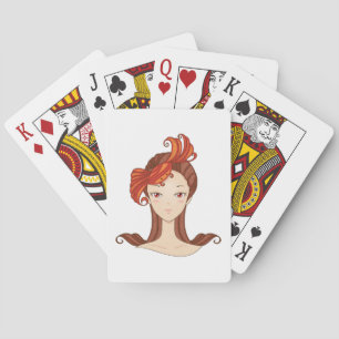 Krebs Sternzeichen Göttin Rote Krabben Haare Spielkarten