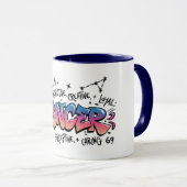Krebs Sternzeichen Graffiti  Tasse (VorderseiteRechts)