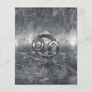 Krebs-Sternzeichen im Industrie-Stil Flyer