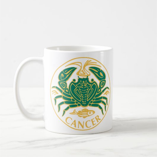 Krebs Sternzeichen Kaffeetasse (Links)