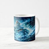 Krebs-Sternzeichen mit Mutter und Kind, das danach Kaffeetasse (VorderseiteRechts)