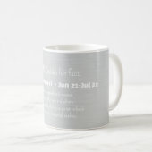 Krebs Sternzeichen Persönlichkeitsmerkmale Kaffeetasse (VorderseiteRechts)