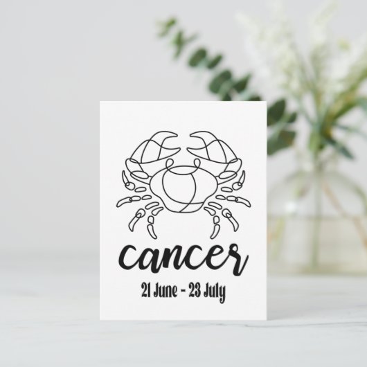 Krebs, Sternzeichen Postkarte (Stehend Vorderseite)