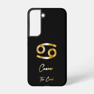 Krebs Sternzeichen, Schwarz & Gold Samsung Galaxy Hülle