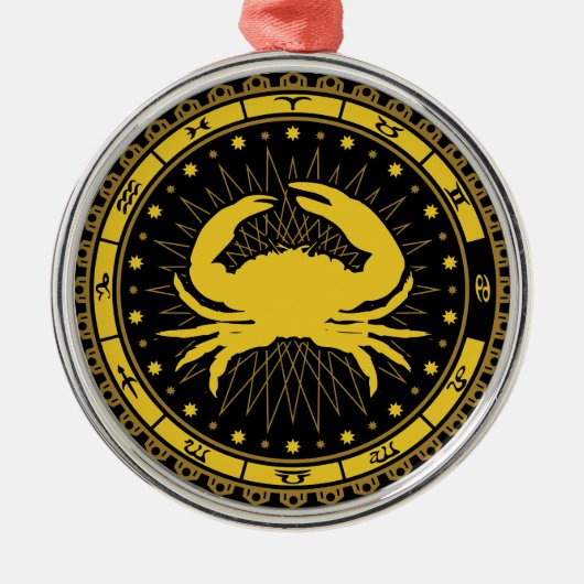 Krebs - Sternzeichen - Symbol - Horoskop Ornament Aus Metall (Vorne)
