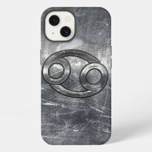 Krebs-Sternzeichen-Symbol im industriellen Stil iPhone Hülle