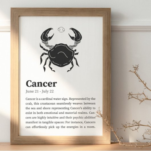 Krebs-Sternzeichenposter Poster