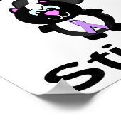 Krebs stinkt Skunk Awareness Design Poster (Ecke)