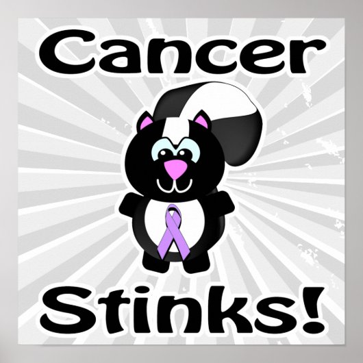 Krebs stinkt Skunk Awareness Design Poster (Vorne)