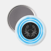 Krebs-Symbol – Minimales Astrologie-Emblem Magnet (Vorderseite/Rückseite)