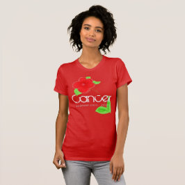 Krebs-T-Shirt-Shirt mit rubinroter Blume T-Shirt
