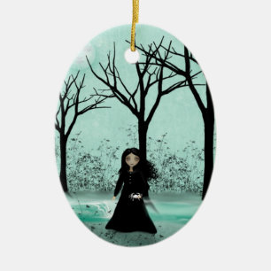 Krebs - Tierkreis-Mädchen - Verzierung Keramikornament