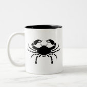 Krebs-Tierkreis-Piktogramm-Tasse Zweifarbige Tasse (Links)