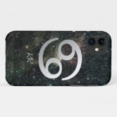 Krebs-Tierkreis-Stern-Zeichen auf Universum Case-Mate iPhone Hülle (Rückseite (Horizontal))
