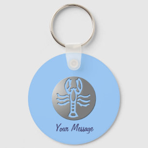Krebs-Tierkreis-Stern-Zeichen-Prämien-Silber Schlüsselanhänger