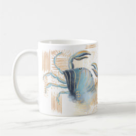 Krebs-Tierkreis-Wasserfarbe-Geburtstags-Tasse Kaffeetasse