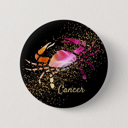 Krebs - Tierkreis-Zeichen Button (Vorderseite)