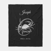 Krebs - Tierkreis-Zeichen Fleecedecke (Vorderseite)