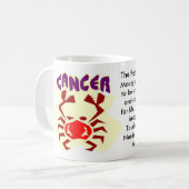 Krebs-Tierkreis-Zeichen Kaffeetasse (Vorderseite Links)
