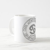 Krebs-Tierkreiszeichen Vintag Kaffeetasse (Vorderseite Links)
