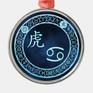 Krebs/Tiger Ornament Aus Metall