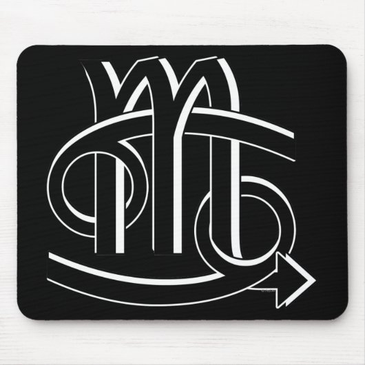 Krebs-u. Skorpions-Partner bw Mousepad (Vorne)