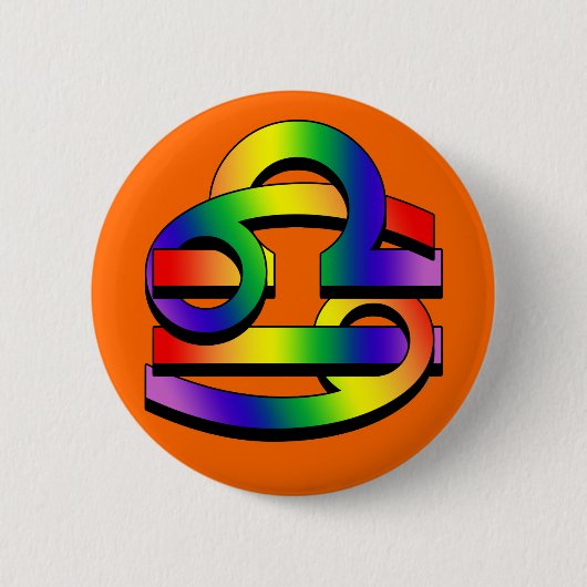 Krebs u. Waage GLBT Button (Vorderseite)