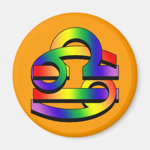 Krebs u. Waage GLBT Magnet