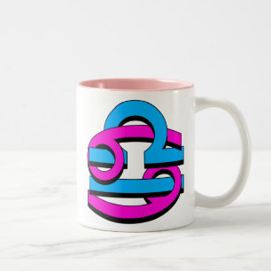 Krebs u. Waage PkBl Zweifarbige Tasse