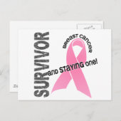 KREBS-Überlebende 1 Postkarte (Vorne/Hinten)