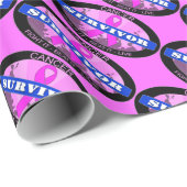 Krebs-Überlebender Geschenkpapier (Rolleneckpunkt)