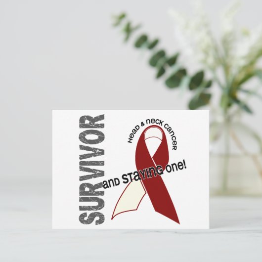 KREBS-ÜBERLEBENDER KOPF 1 POSTKARTE (Stehend Vorderseite)