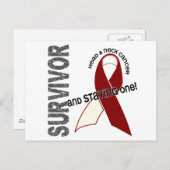 KREBS-ÜBERLEBENDER KOPF 1 POSTKARTE (Vorne/Hinten)