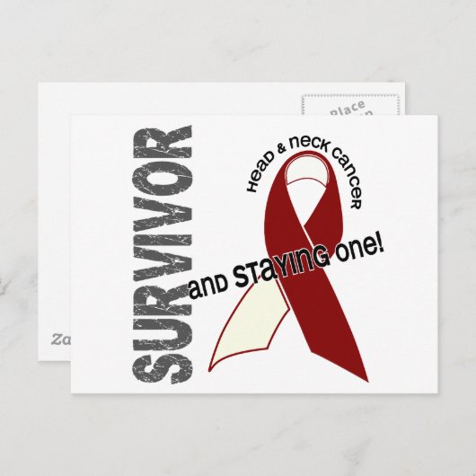 KREBS-ÜBERLEBENDER KOPF 1 POSTKARTE (Vorne/Hinten)