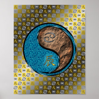Krebs und Erddrache Poster